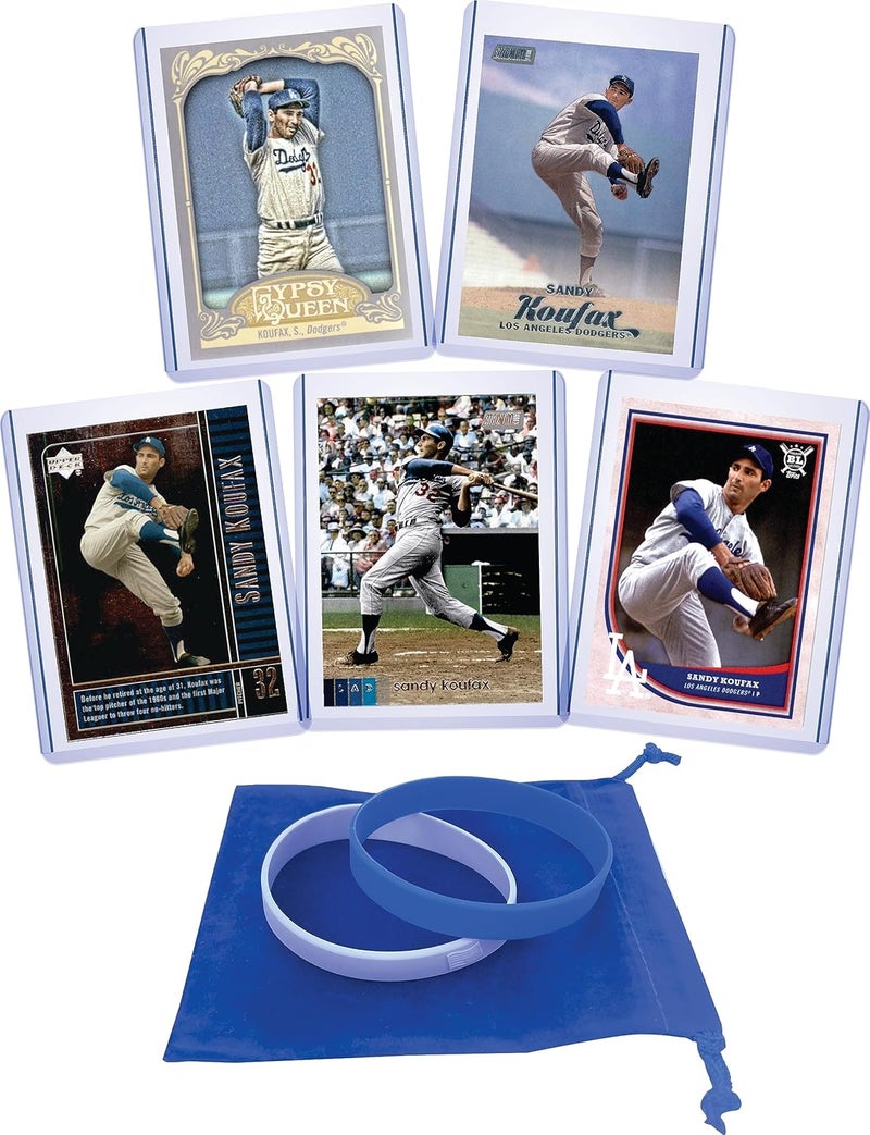 Chaser Sandy Koufax (5) Assorted Baseball Cards Gift Pack - Los Angeles Dodgers - Image 1